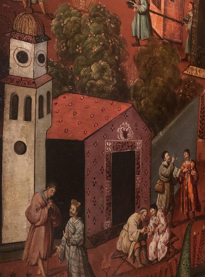 sello del biombo close up